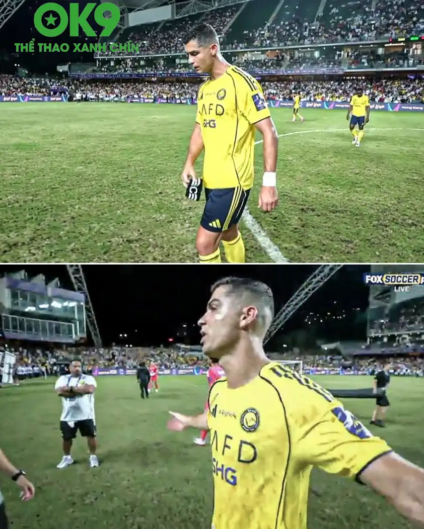 Ronaldo hoàn toàn thất vọng và suy sụp sau trận đấu (Ảnh: FoxDeportes). Ronaldo hoàn toàn thất vọng và suy sụp sau trận đấu (Ảnh: FoxDeportes).